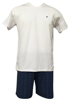 Pijama Branco Short Estampado