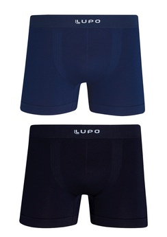 Kit Cueca Boxer Azul Marinho/Preto Microfibra