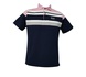 Polo Azul com listras rosa