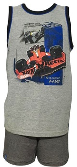 Pijama Infantil Hot Wheels Cinza