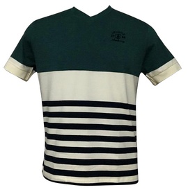 Camiseta verde listrada