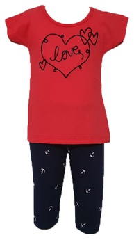 Conjunto Love Blusa/ Calça Capri