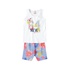 Conjunto menina bermuda e regata branca