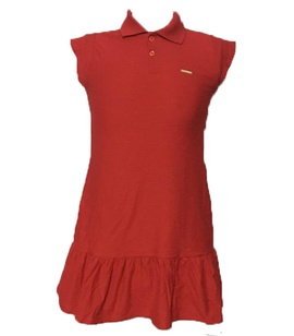Vestido Polo Básico Vermelho