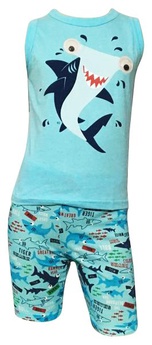 Pijama Infantil Tubarão Azul