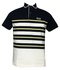 Polo Azul Listras Amarelas