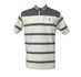 Polo Branca Listras Cinza