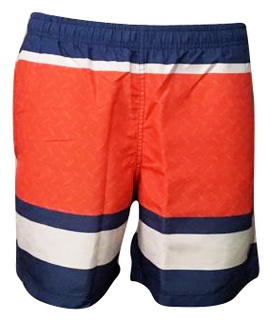 Short Boxer Microfibra Laranja Tricolor