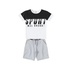 Conjunto menino camiseta com bermuda moleton