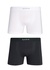 Kit Cueca Boxer Microfibra Branco/Cinza