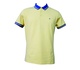 Polo Amarela lisa detalhes azuis