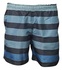 Short Boxer Microfibra Cinza Listras Azuis