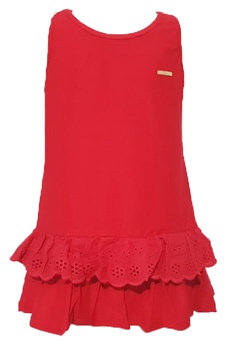 Vestido Vermelho  Babado