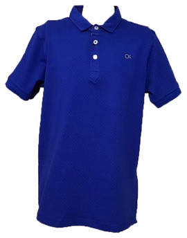 Polo Infantil Azul Microestampa