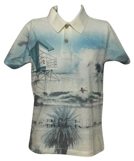 Polo Estampada Mar