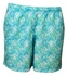 Short Boxer Microfibra Verde Água Folhas